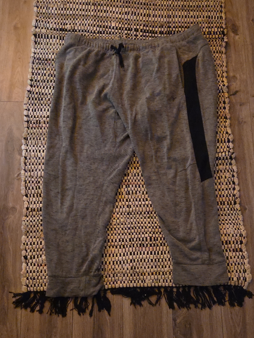 Old Navy Gray Sweatpants with Black Side Stripe